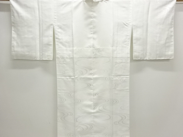 未使用品　流水模様織出し単衣長襦袢